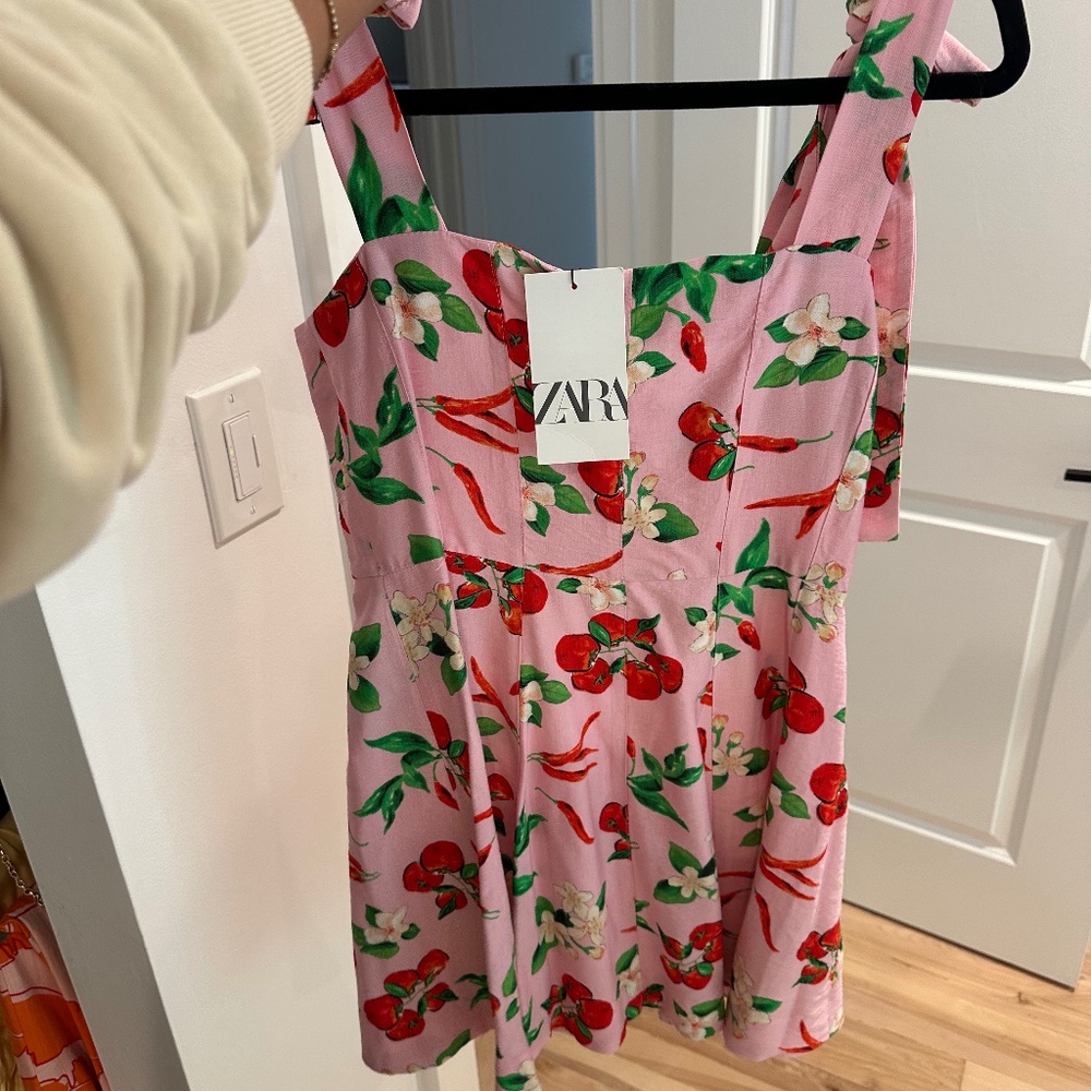 Linen Mini Sundress with Tie Shoulders